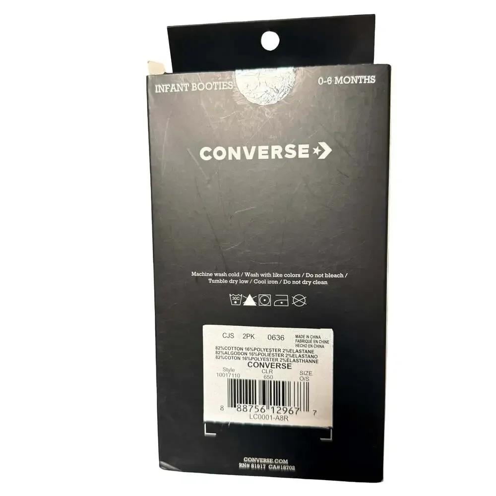 Converse Infant Booties 2-Pack 0-6 Months